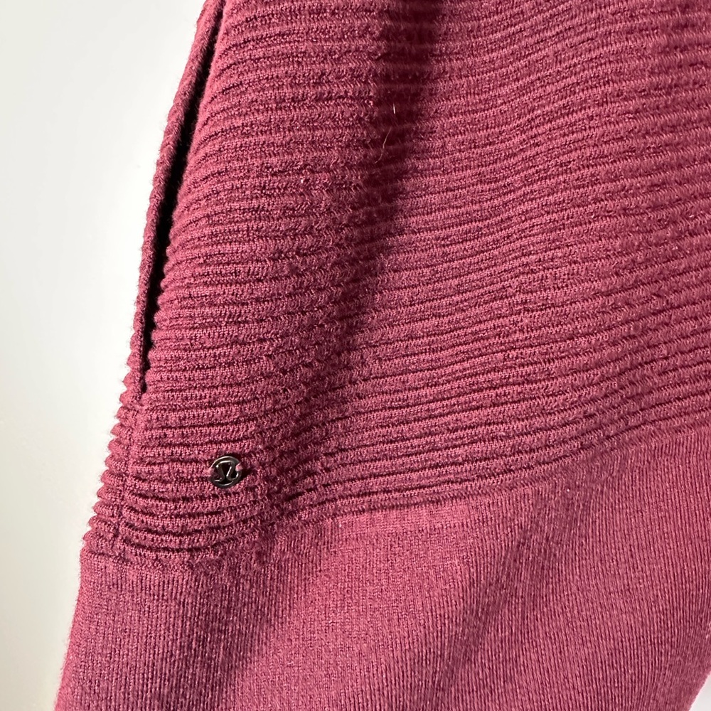 Lululemon sit in lotus wrap II cardigan merino wool open front sweater size 12 - Picture 15 of 15